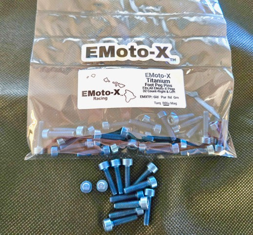 EMoto-X Titanium Replacement Peg Pins | Grade 5 | 32 Pack