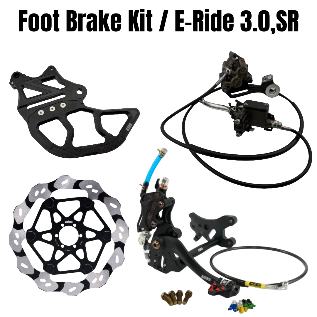 EBG Foot Brake / Handbrake Kit Single Caliper for E-Ride Pro SS 3.0/ SR (Ultra Bee Brakes)