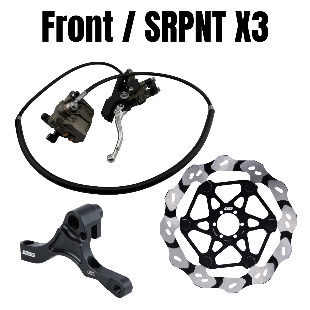 Ebike Garage Front Moto Brake Conversion Kit // Throne Srpnt X3