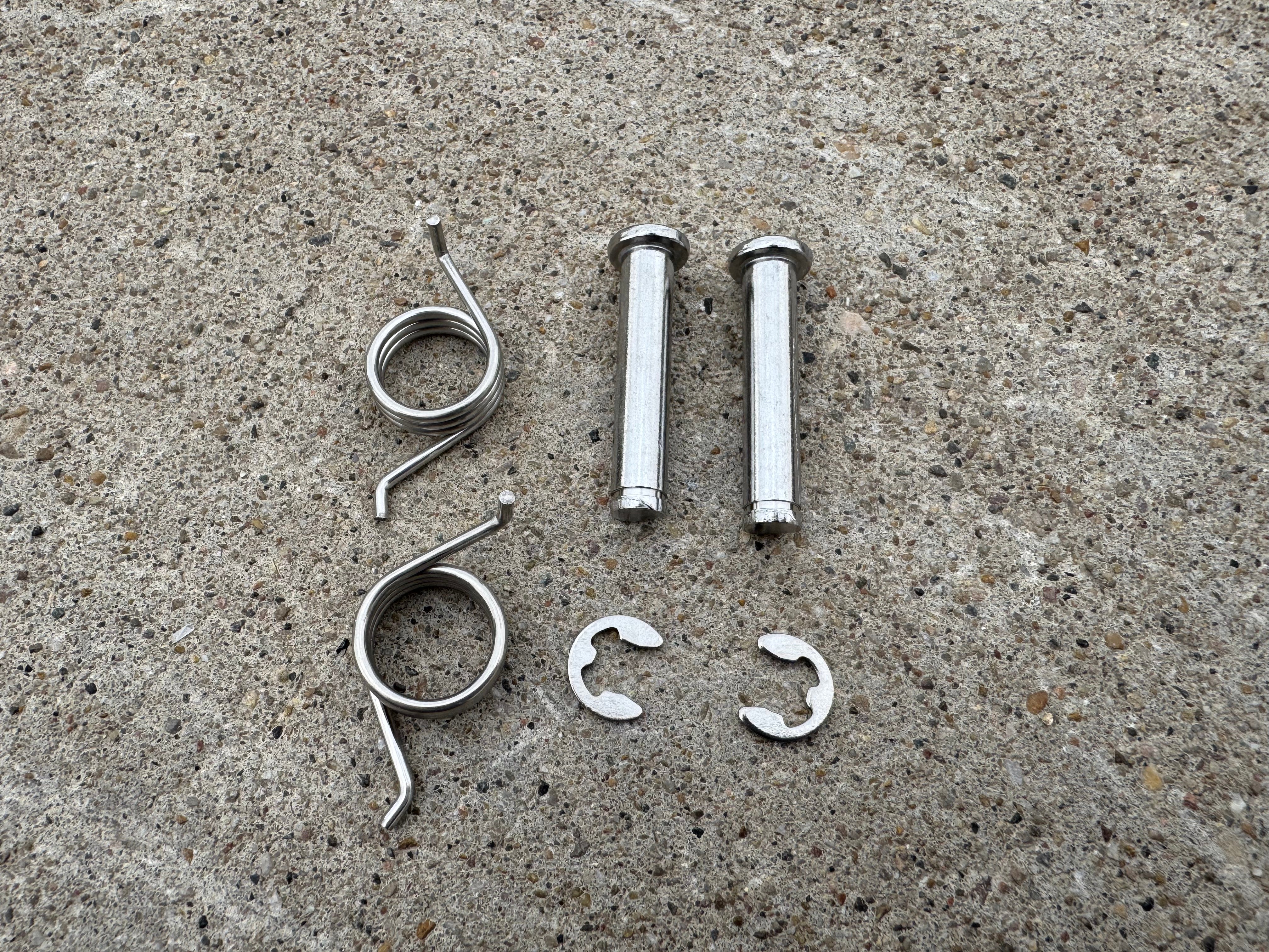 E-Moto Footpeg Pins, Springs, washers