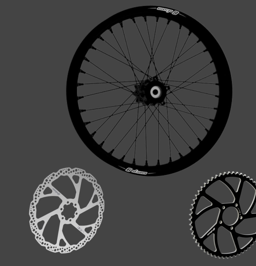 Warp 9 Complete 16/19in Upgraded Wheel Set for Rawrr Mantis