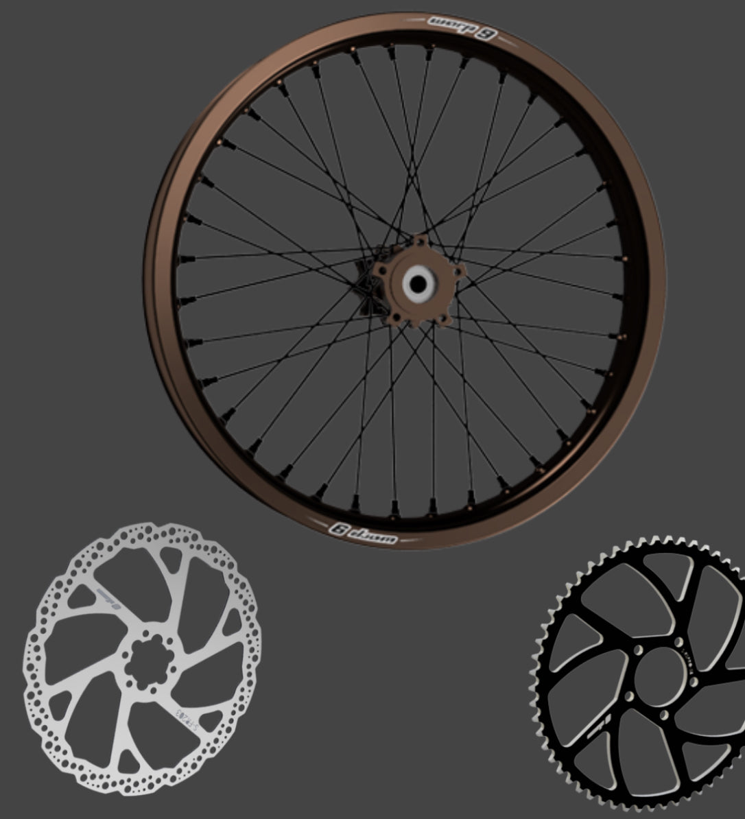 Warp 9 Complete 18/21in Upgraded Wheel Set for Rawrr Mantis