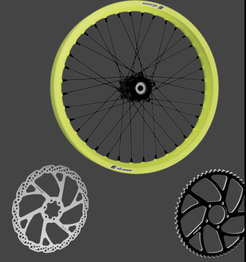 Warp 9 Complete 16/19in Upgraded Wheel Set for Rawrr Mantis