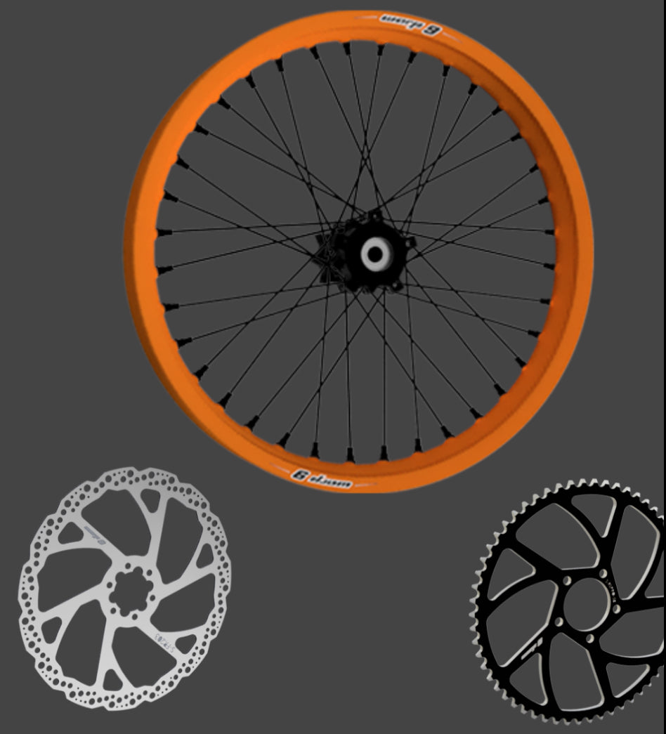 Warp 9 Complete 16/19in Upgraded Wheel Set for Rawrr Mantis