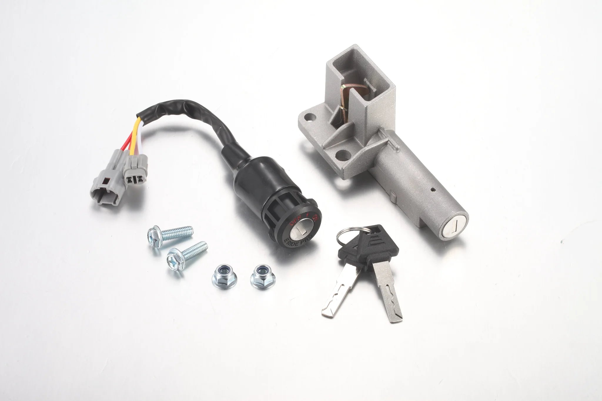 E Ride Pro Ignition Switch Seat Lock Complete Key (with 2 bolts & nuts)