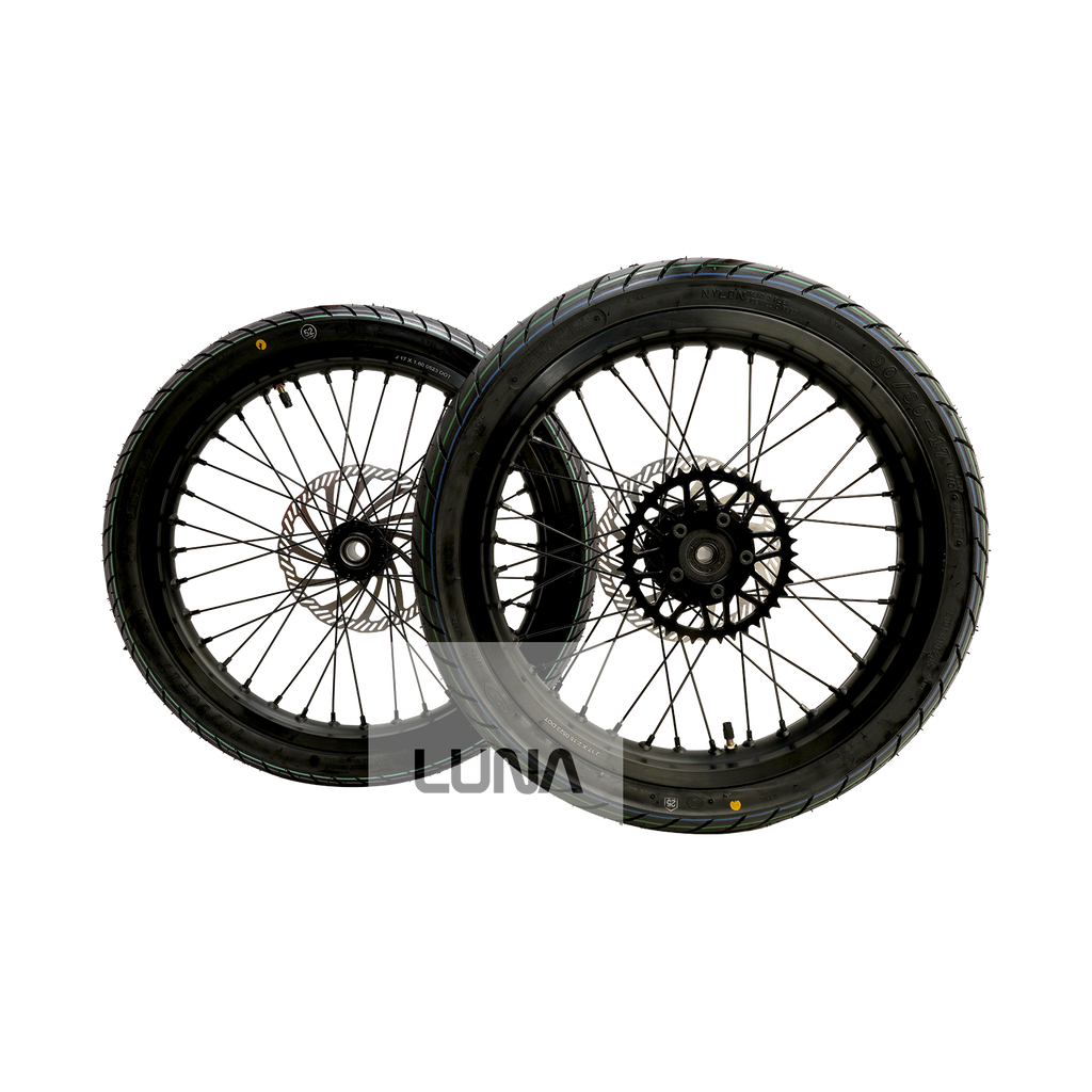 Complete 17" Supermoto Wheelset for Talaria