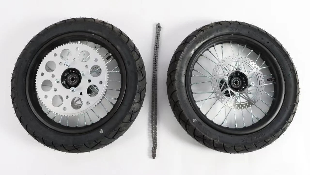 ETM RTR 14in Supermoto Wheel Set