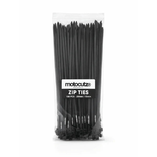 MOTOCUTZ LOGO ZIP TIES - 10in, 100 Pack