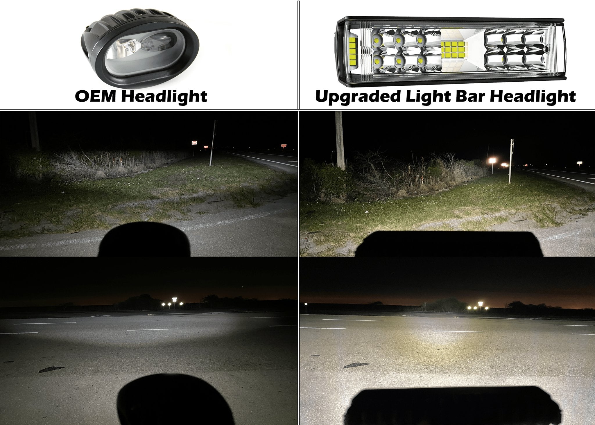 GritShift Blinder LED Light Bar Headlight MX4 - TB Electric
