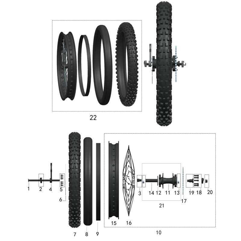 REAR WHEEL (MX3 / MX4)
