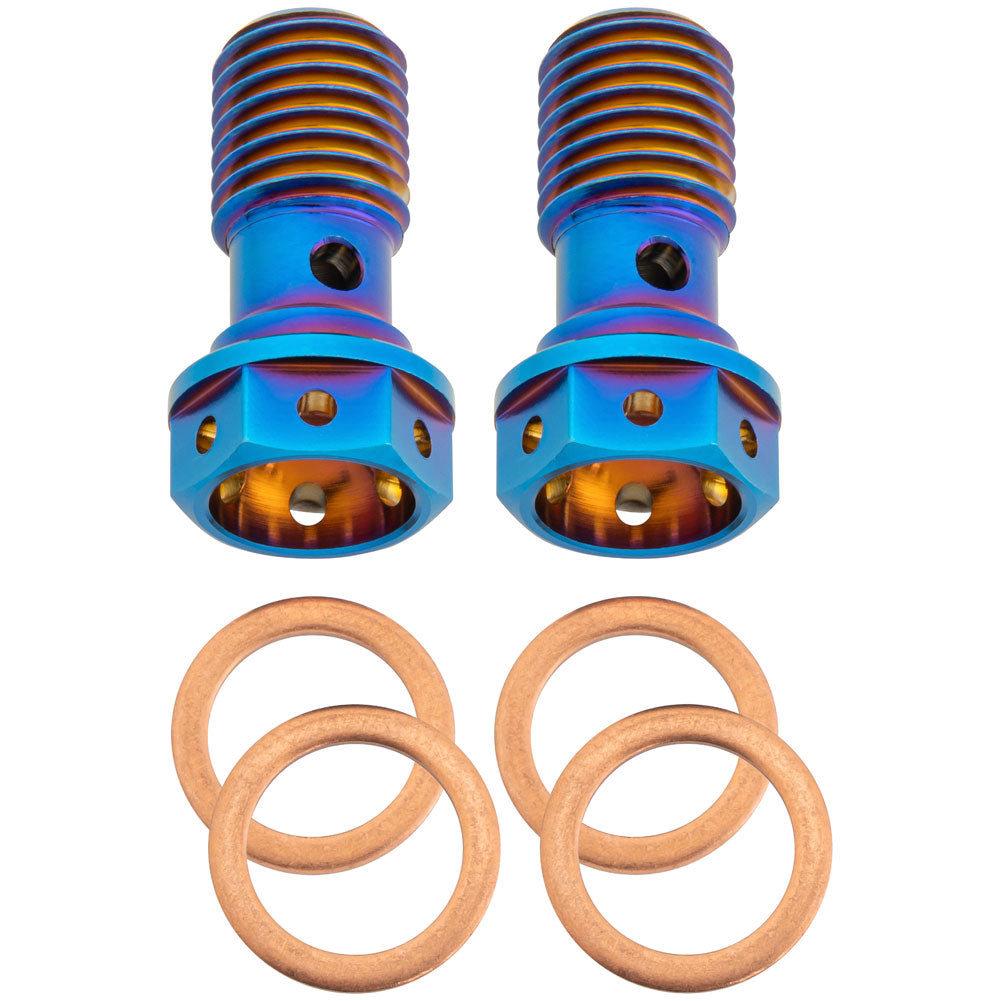 Tusk Titanium Banjo Bolt Kit Burnt Blue For Surron Ultra Bee