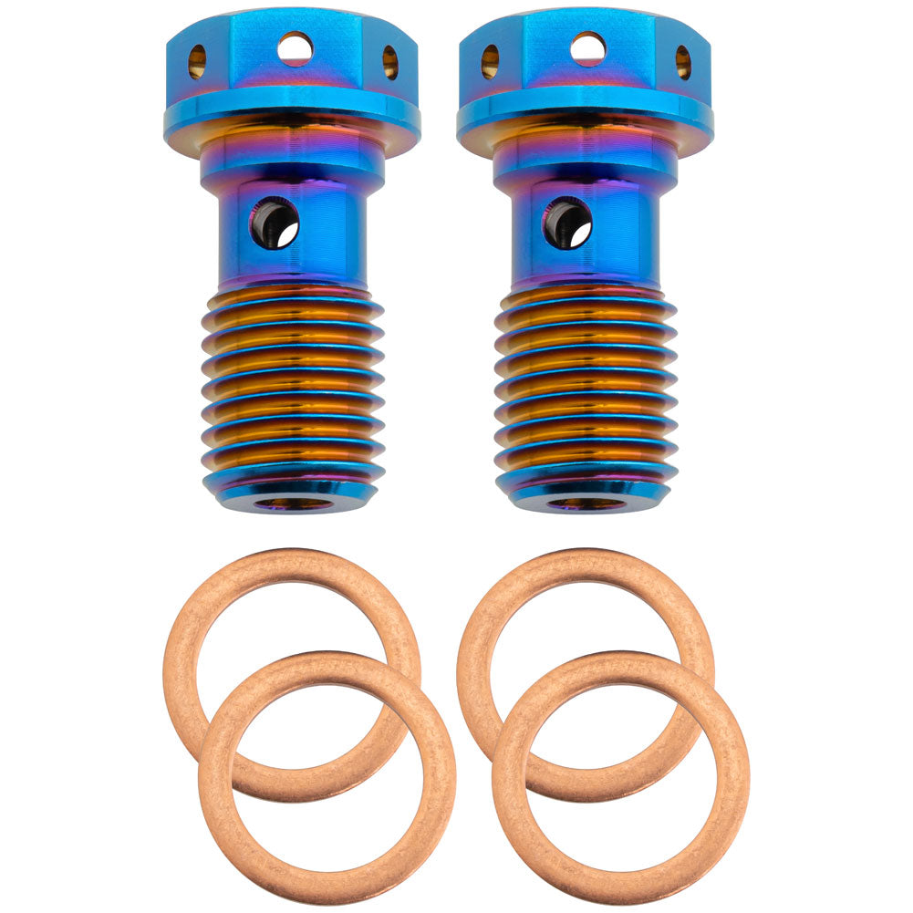 Tusk Titanium Banjo Bolt Kit Burnt Blue For Surron Ultra Bee