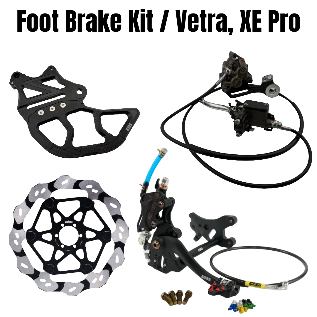EBG Foot Brake / Handbrake Kit Single Caliper for Vetra / Arctic Leopard XE (Ultra Bee Brakes)