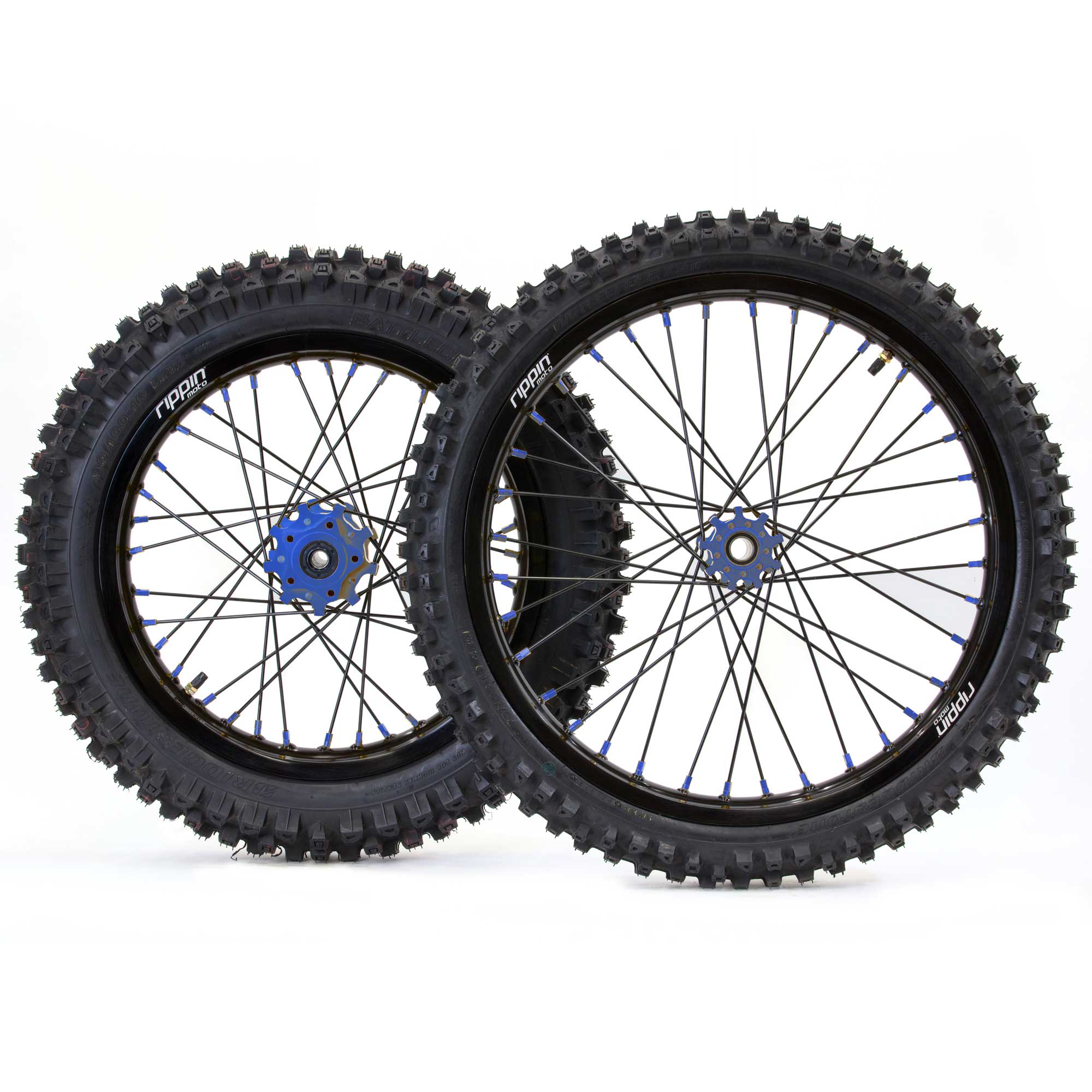 19/16 Blackline Wheelset Ready To Ride // E-Moto Wheels With Tires
