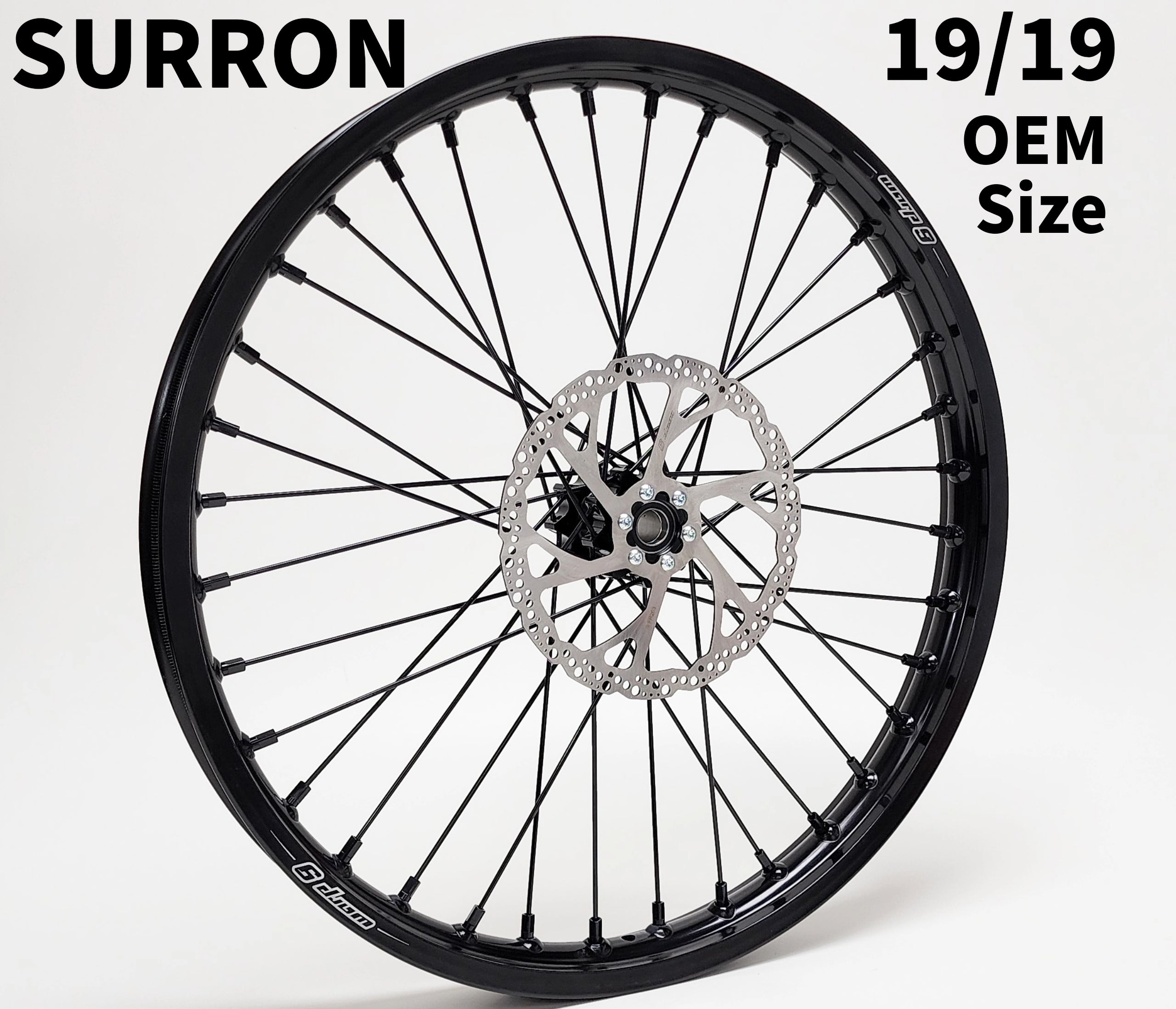Warp 9 Complete 19/19in Upgraded wheel Set for Surron light bee, E-ride Pro, 79 bike (OEM Size)