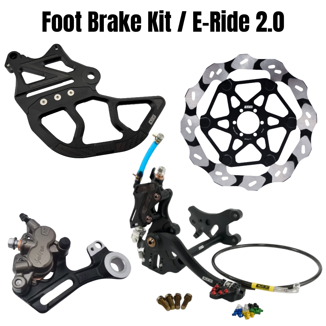 EBG Foot Brake Kit Single Caliper for E-Ride Pro S / SS 2.0 (Ultra Bee Brakes)