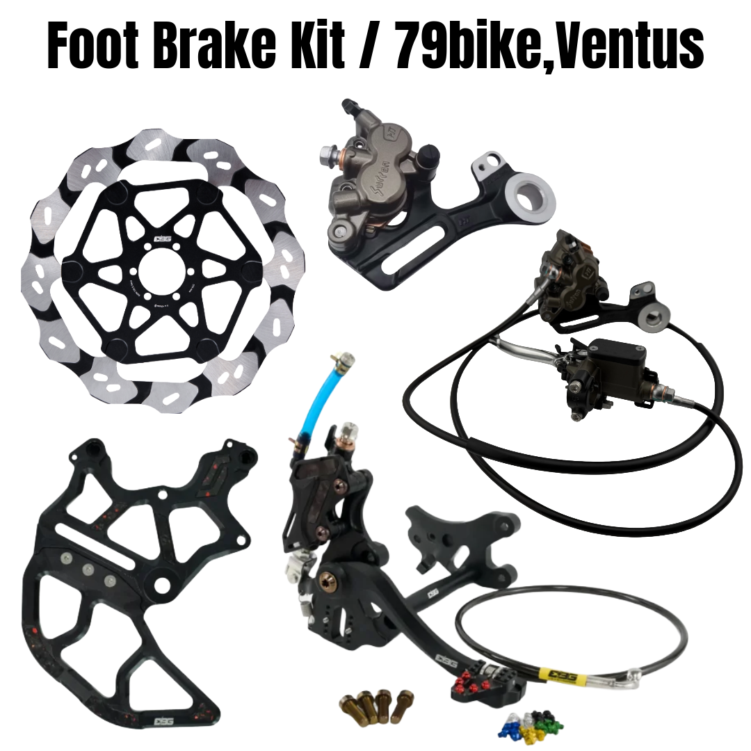 EBG Foot Brake / Handbrake Kit DUAL Caliper for 79Bike/ Ventus One (Ultra Bee Brakes)