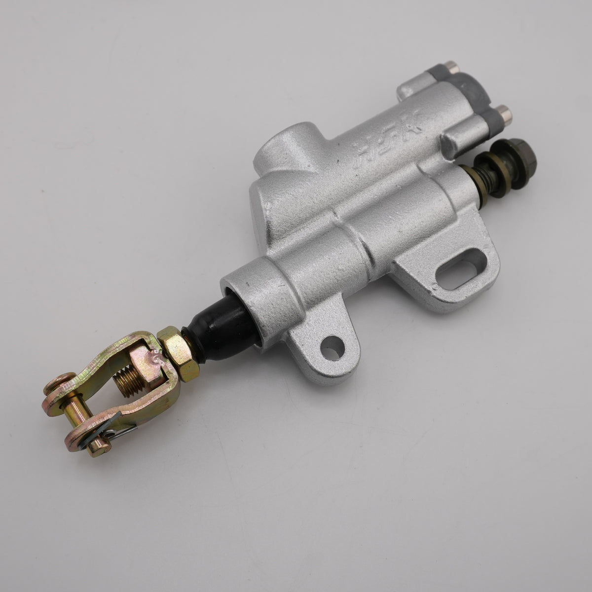 Rear brake master cylinder with clevis from the Ultra Bee CNC foot brake kit