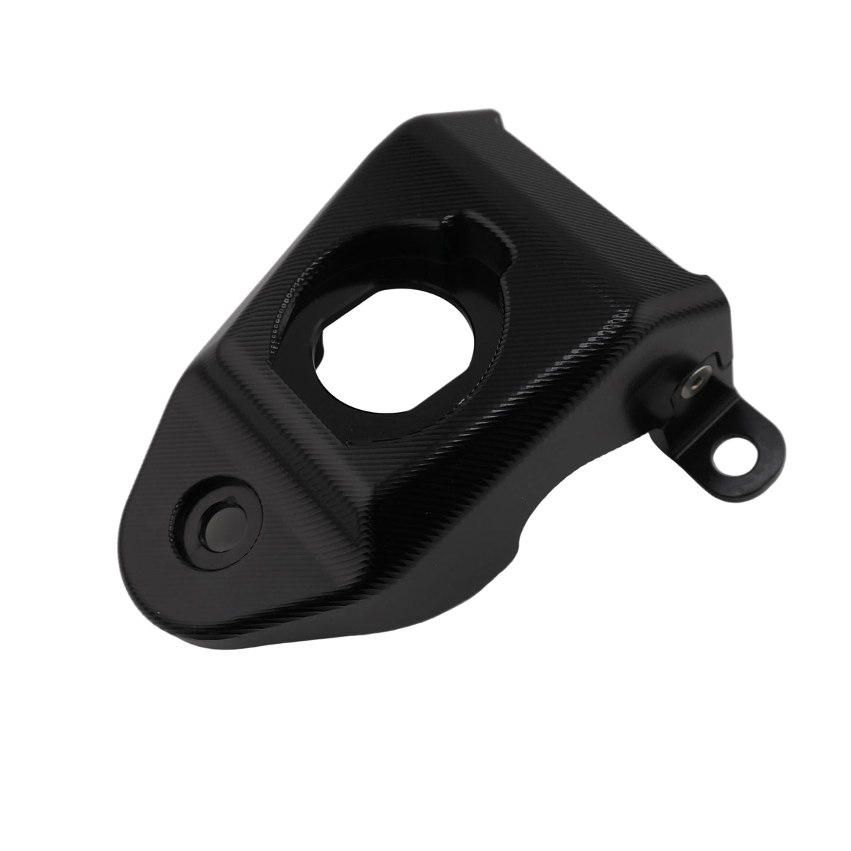 Black CNC key ignition cover for Sur-Ron Ultra Bee, alternate angle
