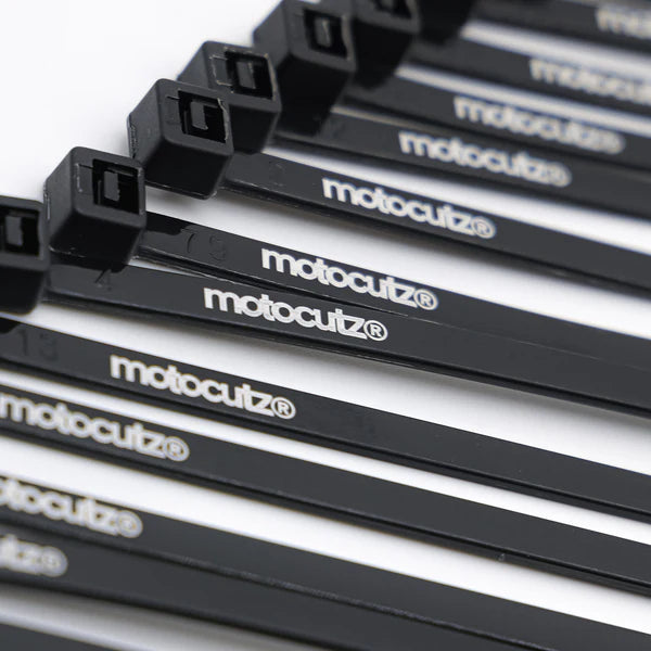 MOTOCUTZ LOGO ZIP TIES - 10in, 100 Pack