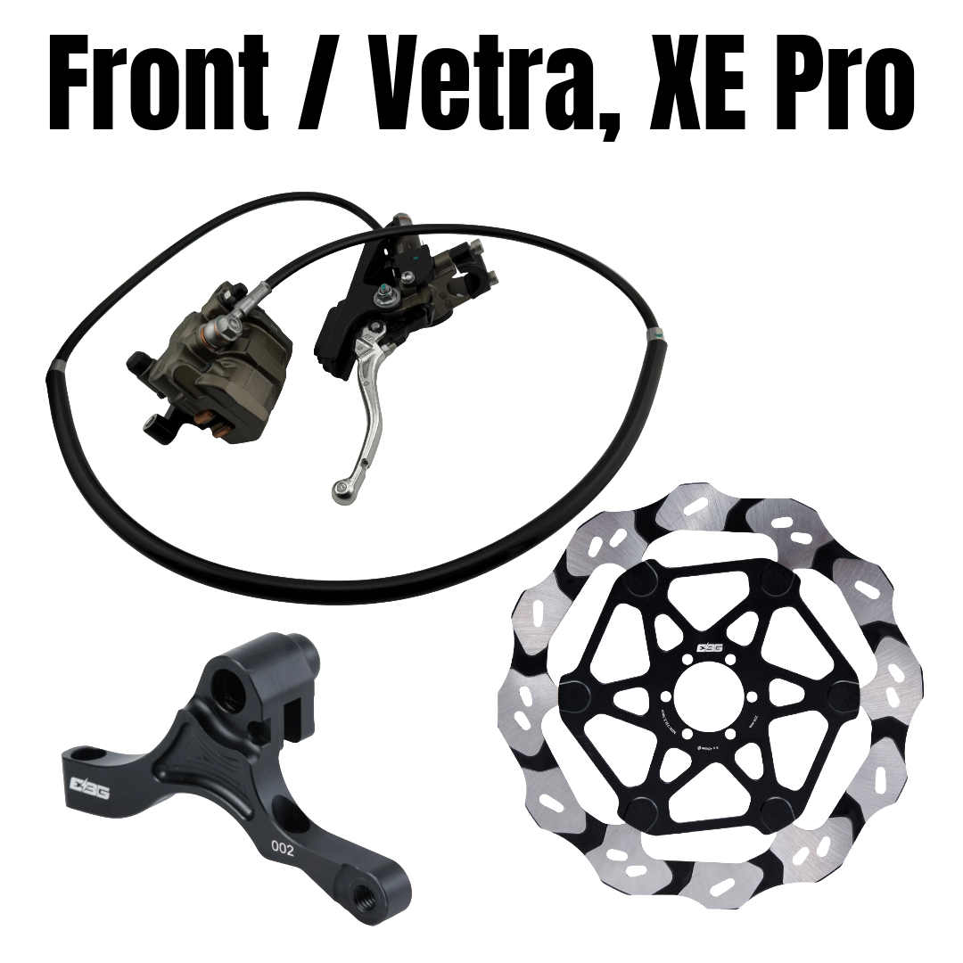 Ebike Garage Front Moto Brake Conversion Kit // Vetra, Arctic Leopard XE