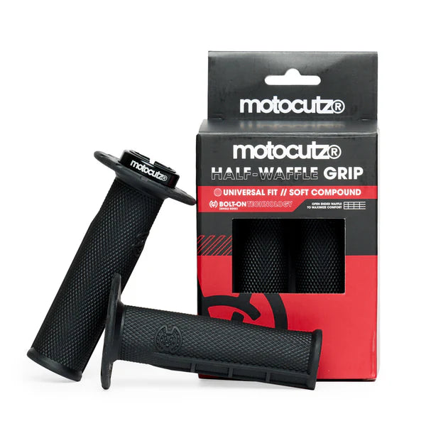 Motocutz Universal Half Waffle Single Side Bolt-On Grips