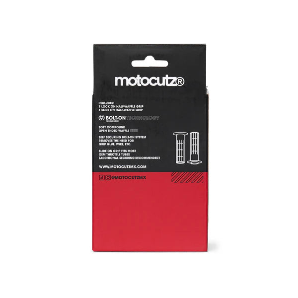 Motocutz Universal Half Waffle Single Side Bolt-On Grips