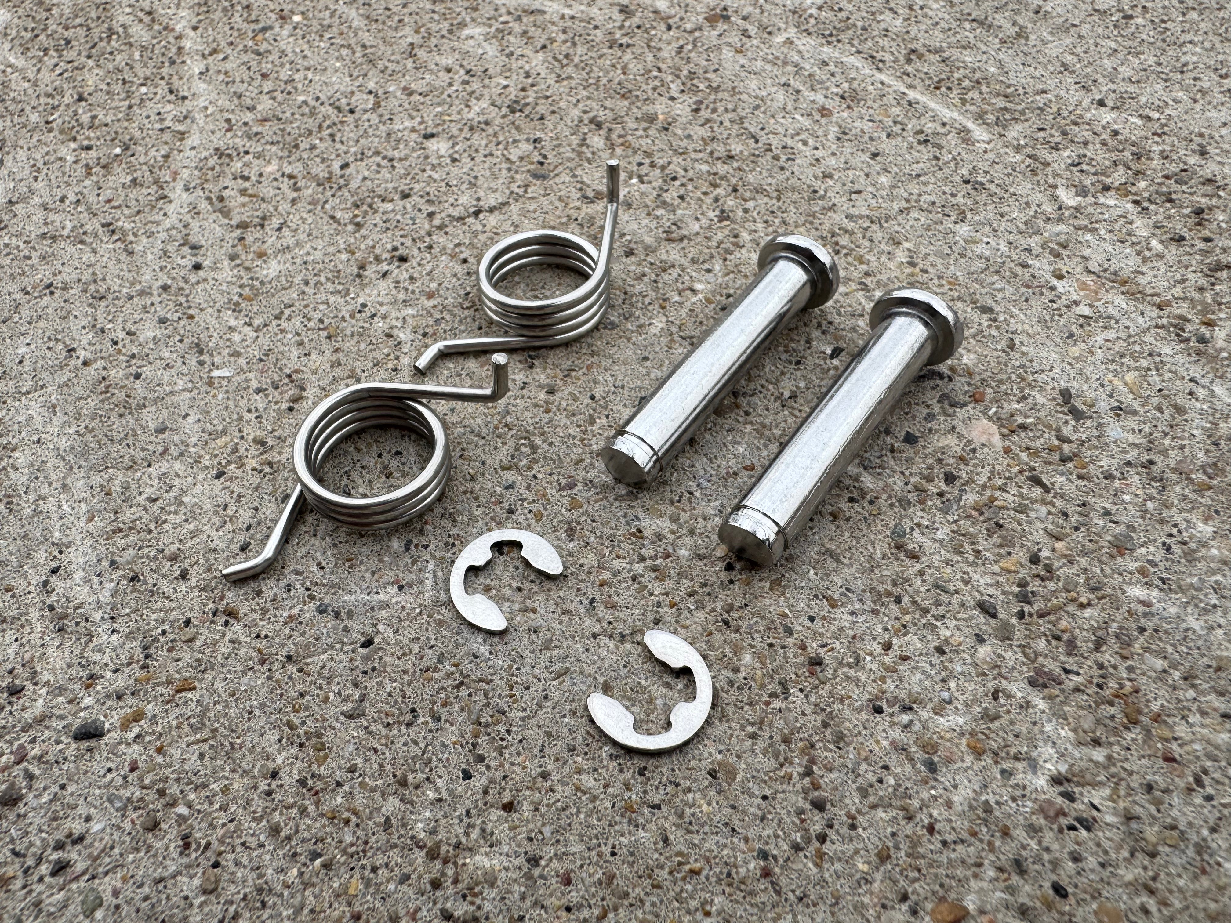 E-Moto Footpeg Pins, Springs, washers