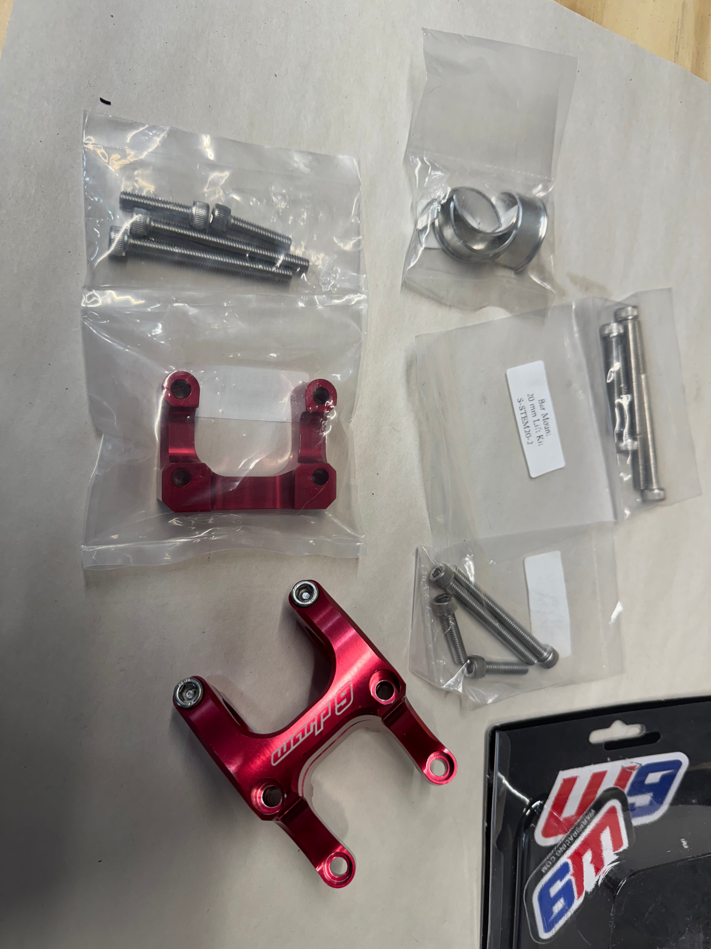 Return, Warp 9 Bar mount Red