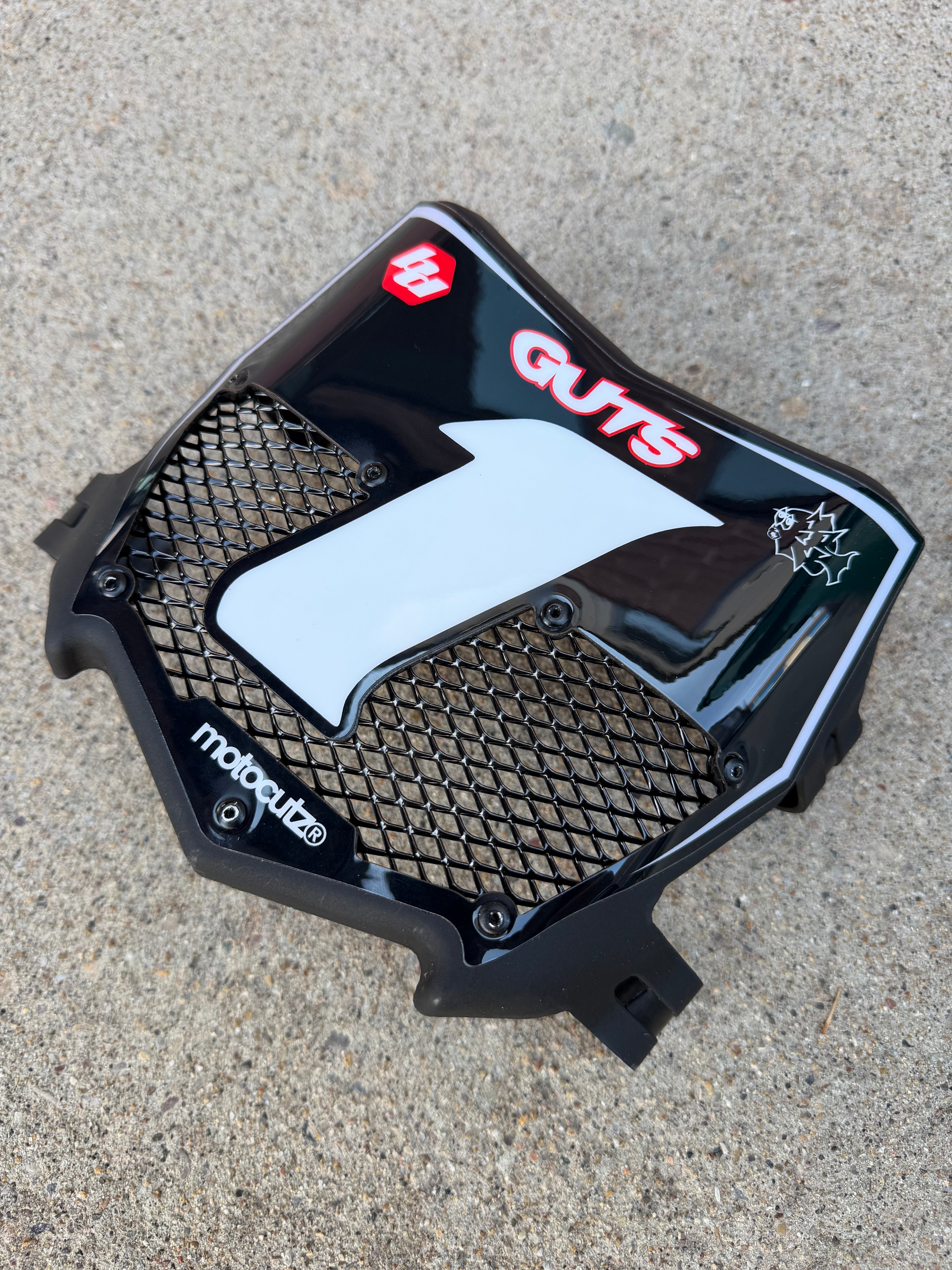 Motocutz PRE1 Vented Front Number Plate with Graphics