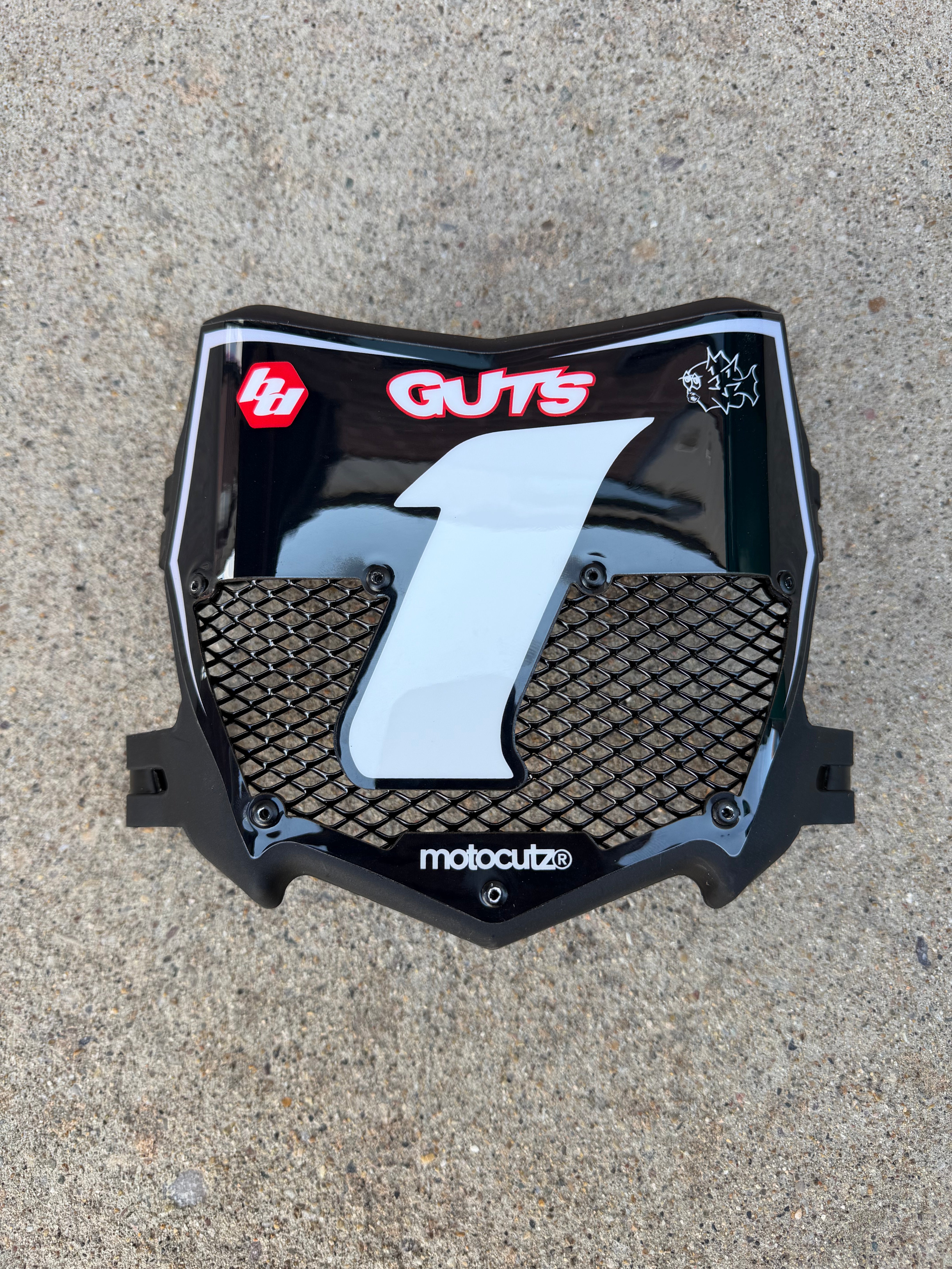 Motocutz PRE1 Vented Front Number Plate with Graphics