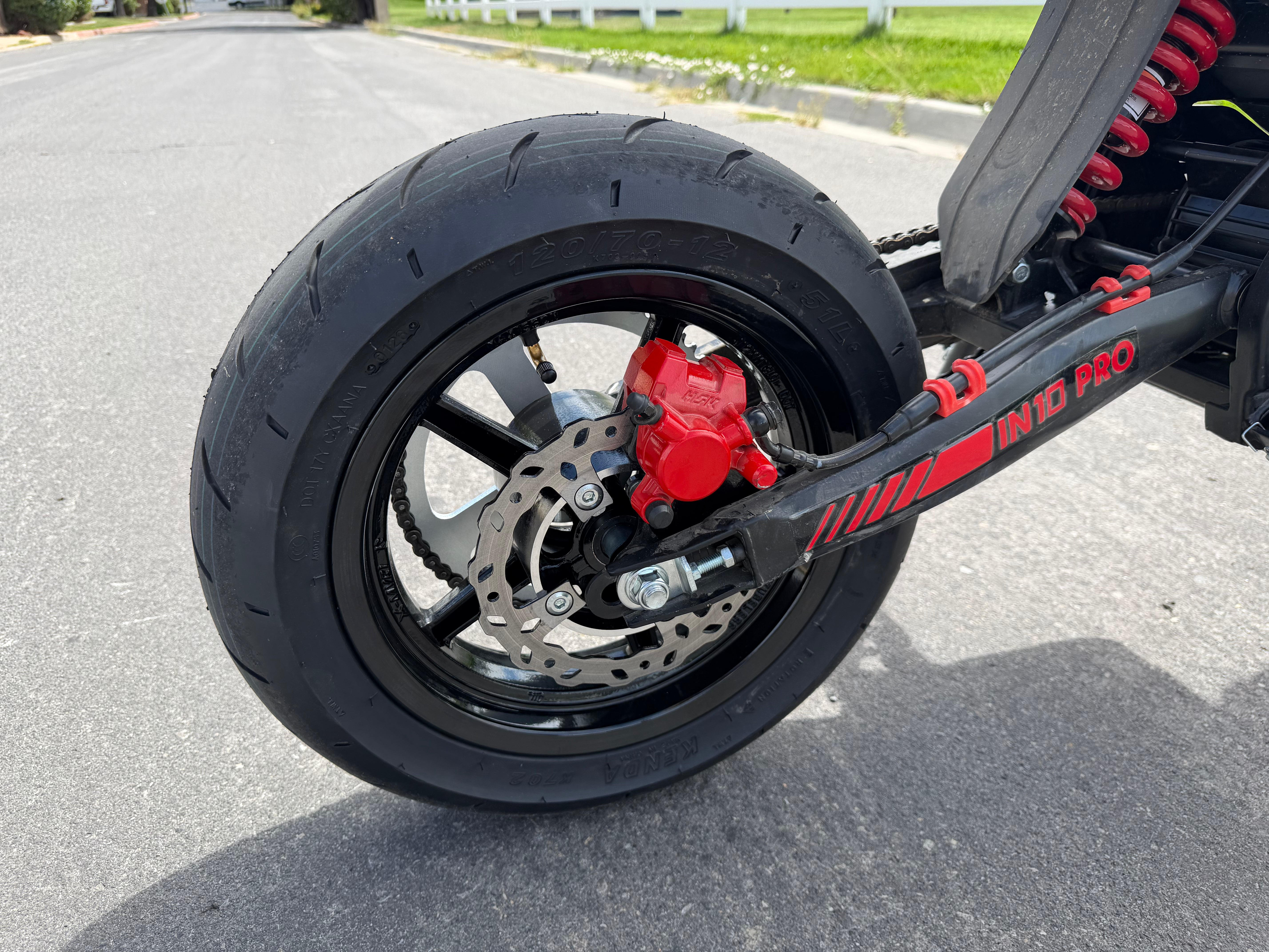 12in Mag Supermoto Wheel Set for Pit Bikes Yozma, Strike Shadow