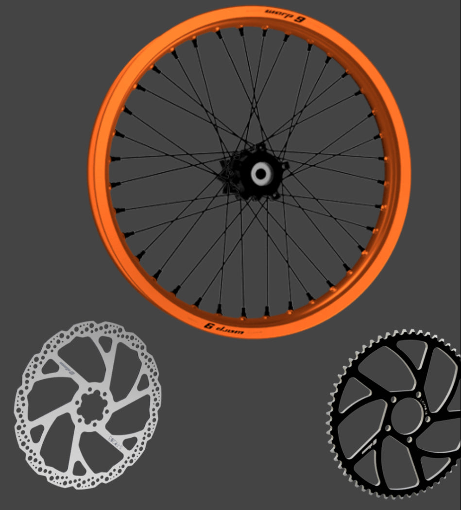 Warp 9 Complete 16/19in Upgraded Wheel Set for Talaria