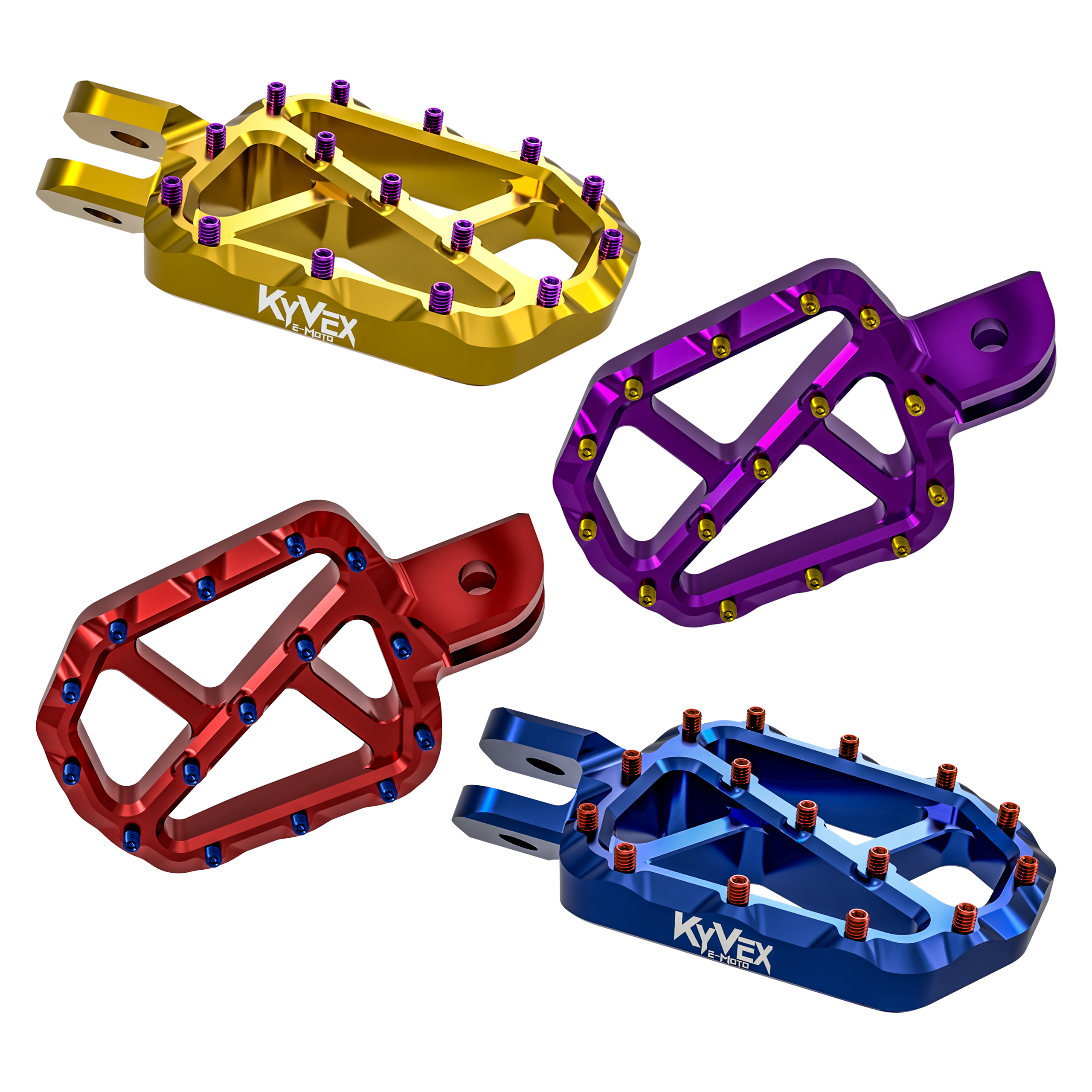 KyVex Billet Wide E-Moto Foot Pegs