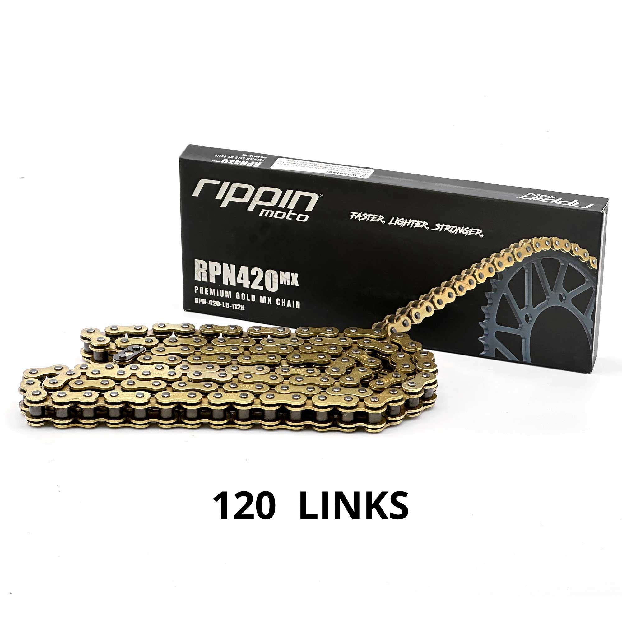 Rippin Moto RPN420MX Premium Gold MX O-Ring Chain