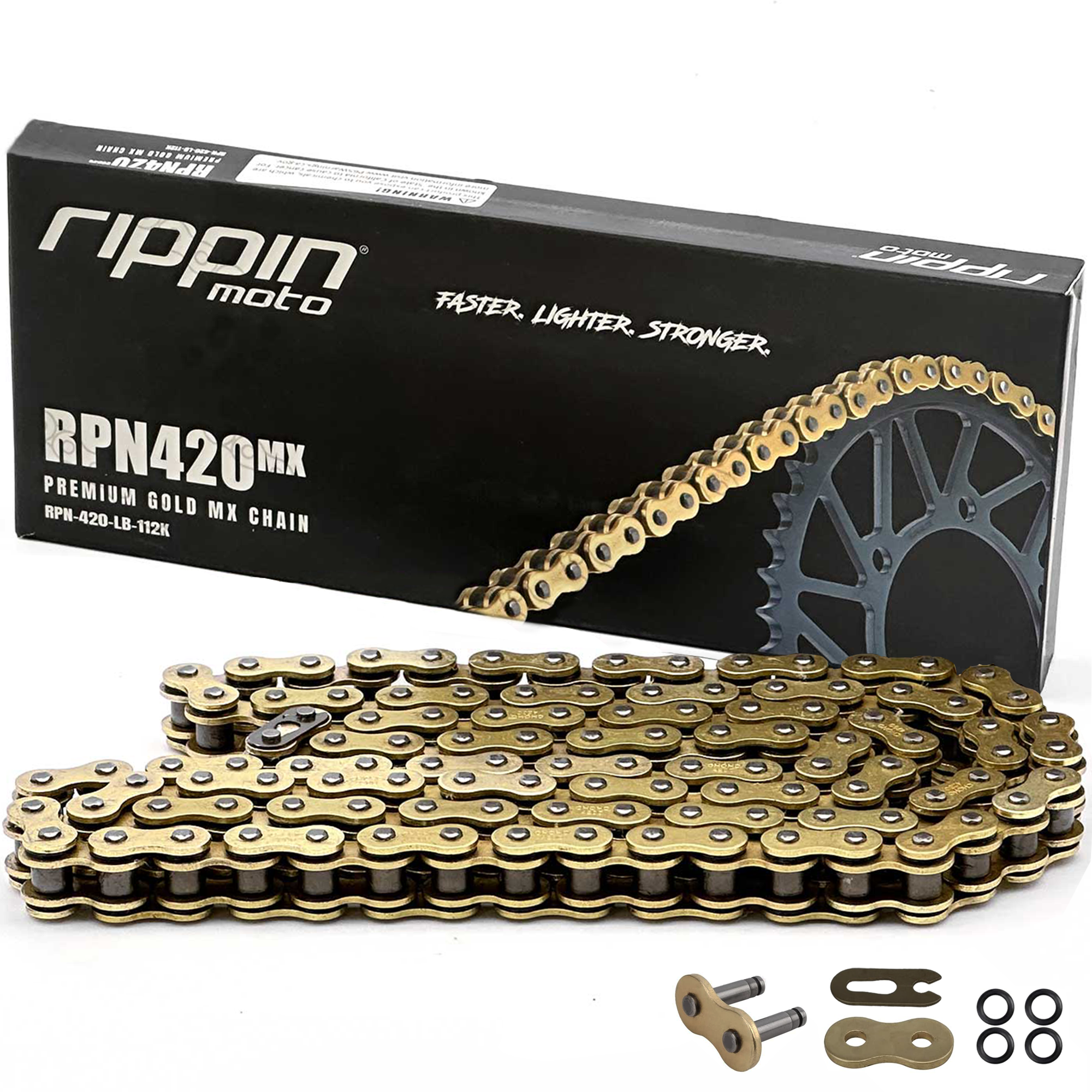 Rippin Moto RPN420MX Premium Gold MX O-Ring Chain