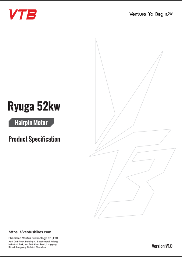 Ventus Ryuga 52kW Motor for Surron LBX, Ventus, E-Ride, 79Bike