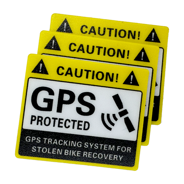 gps tracker aufkleber fahrrad Anti Theft GPS Warning Sticker 3 Pack