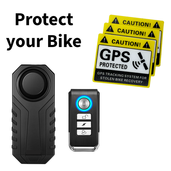 Anti-Theft Bike Alarm & GPS Sticker Bundle