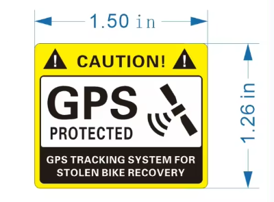 gps tracker aufkleber fahrrad Anti Theft GPS Warning Sticker 3 Pack