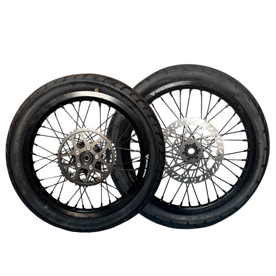 Supermoto Wheel set For Vetra and Arctic Leopard XE 17in Front 16in Rear
