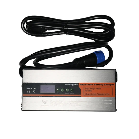 Silver Arctic Leopard 10 amp charger style with digital display and blue charging connector