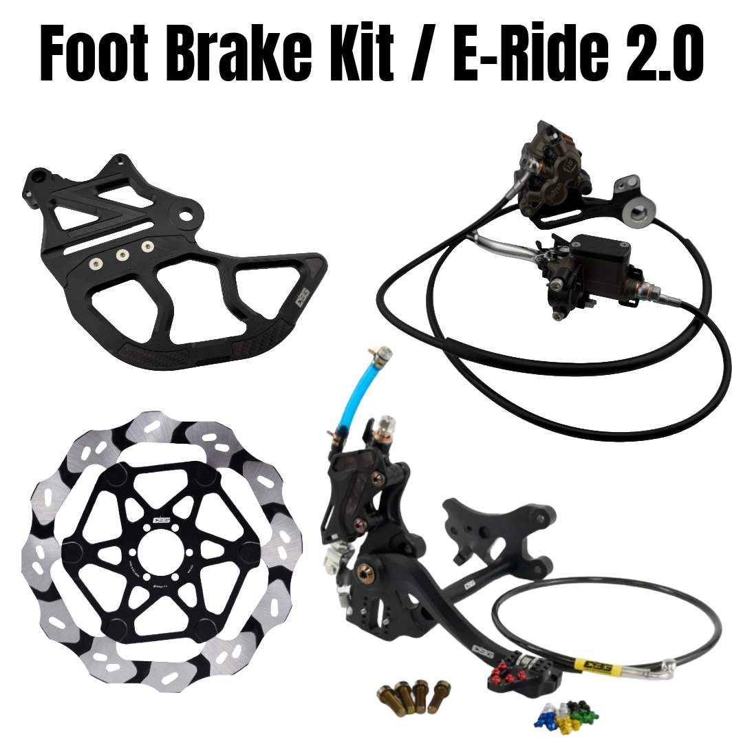 EBG Foot Brake / Handbrake Kit Single Caliper for E-Ride Pro S / SS 2.0 (Ultra Bee Brakes)