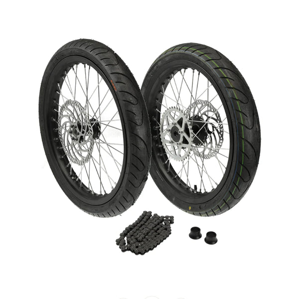 17” Supermoto Wheel Set for E-Motos – Sur-Ron, 79Bike, E-Ride and More